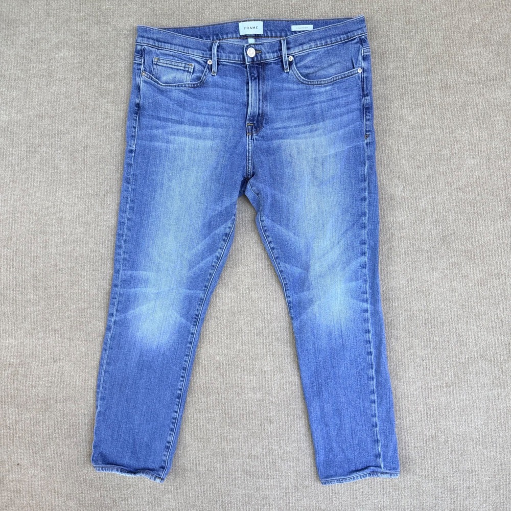 Frame L'Homme Slim Mens Jeans Size‎ 36 Medium Wash Blue Denim Pants